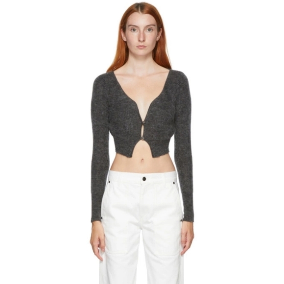 Jacquemus Sweaters - Jacquemus Le Cardigan Alzou in Light Grey size M(38) BNWT